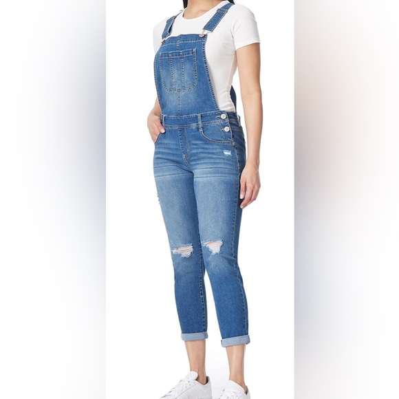 Wallflower Women's Blue Denim Overalls - Picture 3 of 6